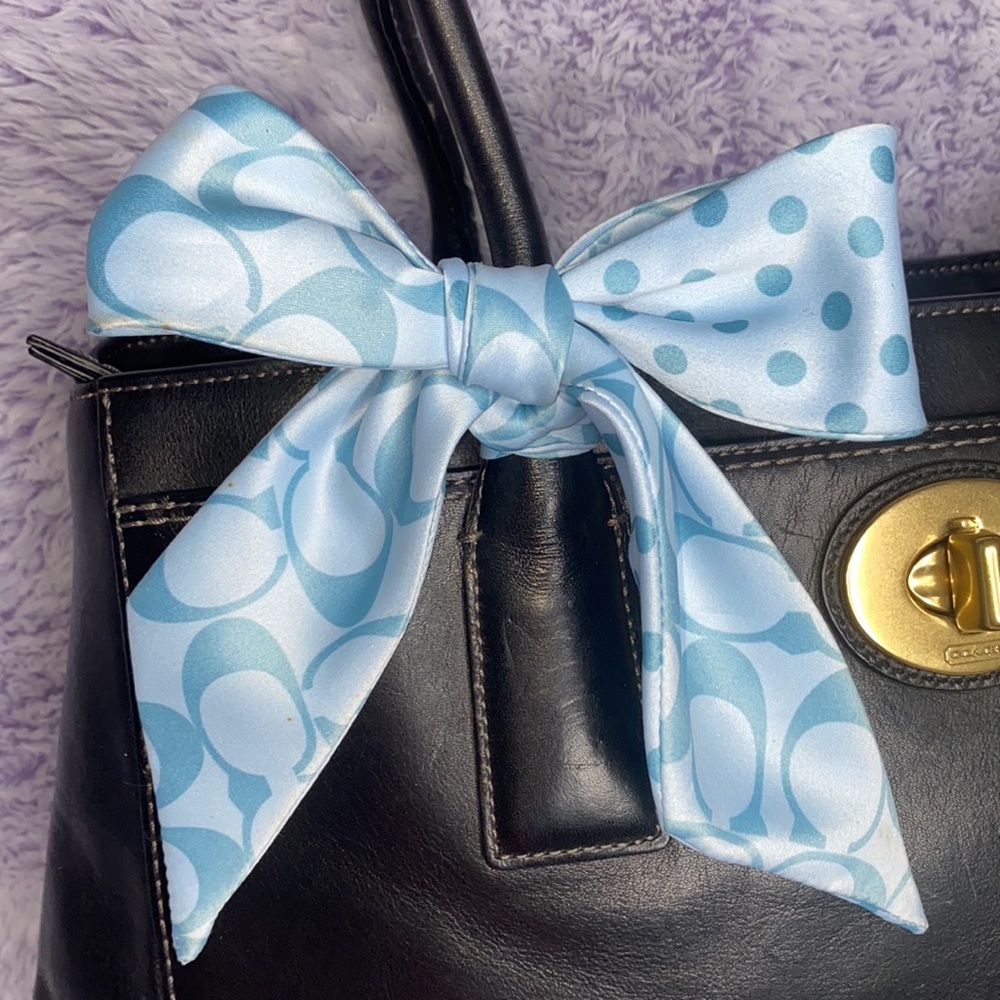 COACH GENUINE LEATHER MADELINE BAG with BAG SCARF - Picture 6 of 16